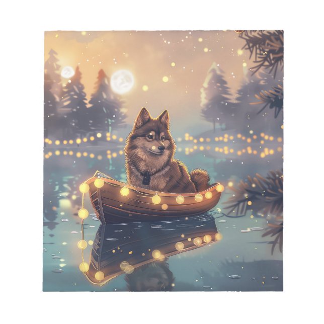 Bloc-note Finlandais Lapphund Noël Festive Voyage (Devant)