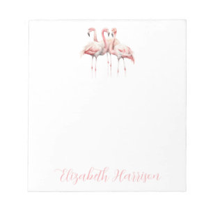 Bloc-note Flamants Roses Tropicaux Personnalisés