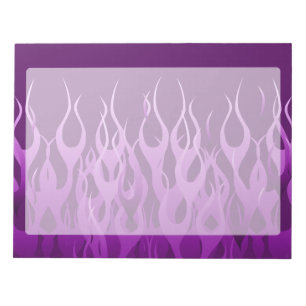 Bloc-note Flammes de course violet