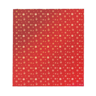 Bloc-note Flammes de neige sur rouge
