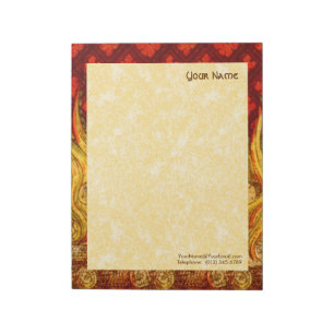 Bloc-note Flammes de St. Apollonia (VVP 001a) 11"x8.5" Vert
