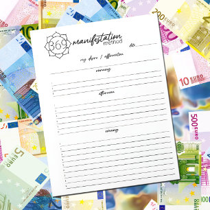 Bloc-note Fleur 369 Méthode de manifestation, Loi d'attracti