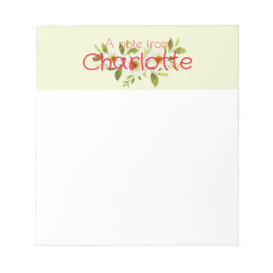 Bloc-note Fleur de Boho Country aquarelle jaune marguerite