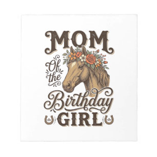 Bloc-note Fleur de cheval occidental vintage pour l'annivers