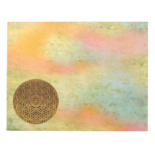 Bloc-note Fleur de la vie / Blume des Lebens - médaille d'or