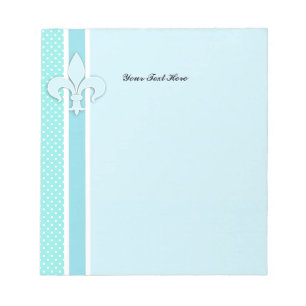 Bloc-note Fleur de Lis en bleu