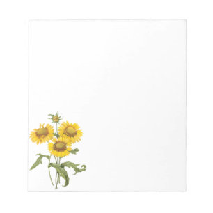Bloc-note Fleur de tournesol Vintage à couverture florale p
