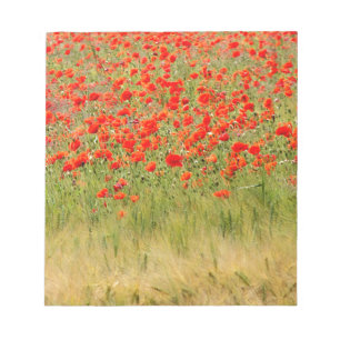 Bloc-note fleur d'été rouge