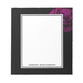 Bloc-note Fleur gothique de rose violet-rouge