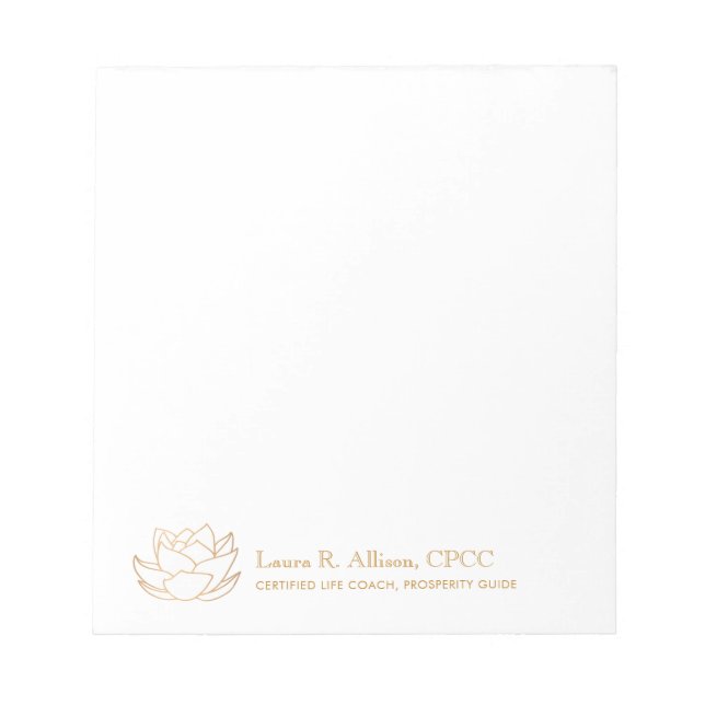Bloc-note Fleur Lotus blanche (Devant)