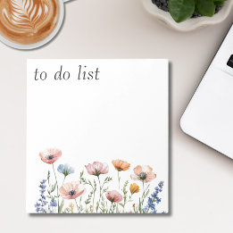 Bloc-note Fleur sauvage aquarelle