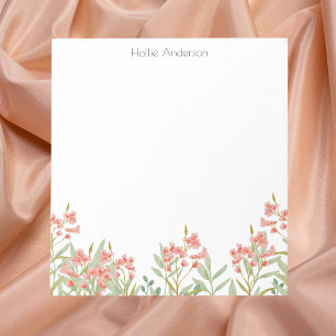 Bloc-note Fleurie Aquarelle Colorée Moderne Élégante 