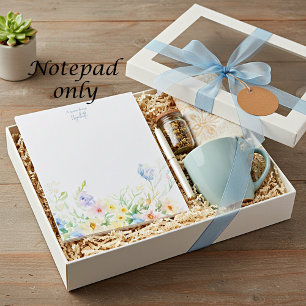 Bloc-note Fleurs aquarelles pastel personnalisées