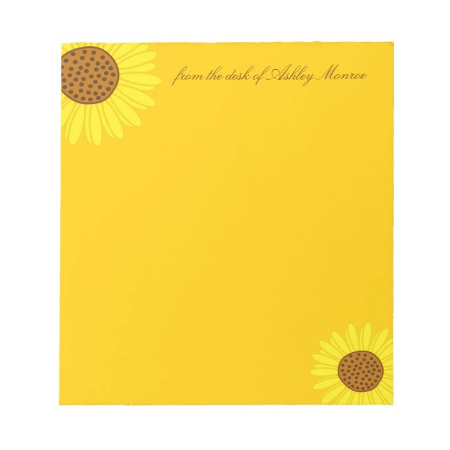 Bloc-note Fleurs de soleil (Devant)