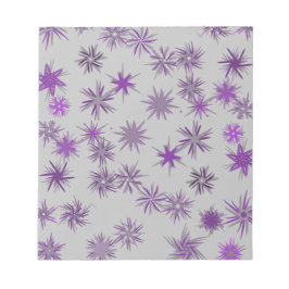 Bloc-note fleurs d'étoiles en noël 2022 mou violet argent