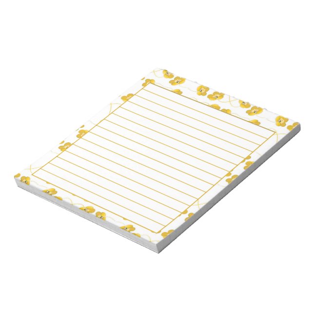 Bloc-note Fleurs jaunes (Tourné)