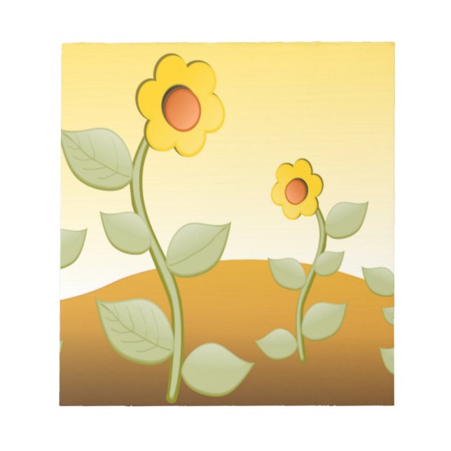 BLOC-NOTE FLEURS JAUNES (Devant)