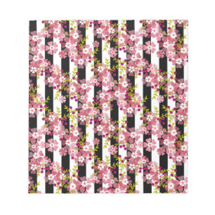 Bloc-note Fleurs roses