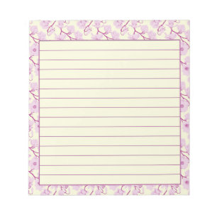 Bloc-note Fleurs roses