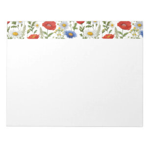 Bloc-note Fleurs sauvages colorées d'été