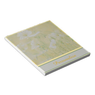 Bloc-note Fleurs sauvages jaunes personnalisés