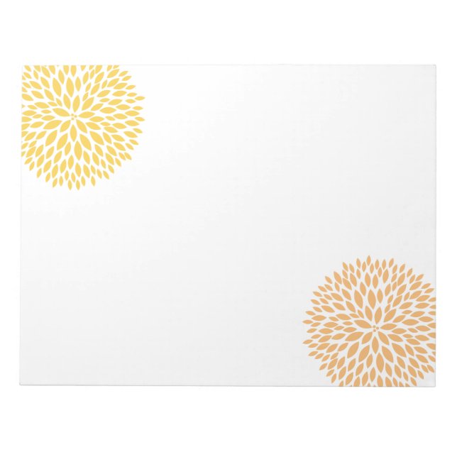 Bloc-note Fleurs simples de pêche jaunes (Devant)