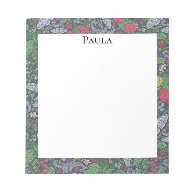 Bloc-note Fleurs Vieilles Papillons Œillets (Devant)