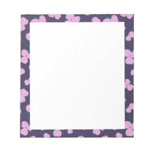 Bloc-note Fleurs violettes foncées vintage