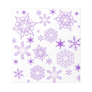Bloc-note flocon violet