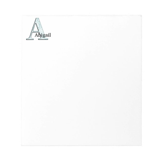 Bloc-note Floral bleu Imprimer Un monogramme initiales Cadea (Devant)