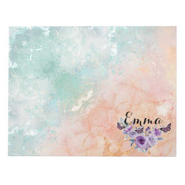 Bloc-note Floral bouquet purple garden (Devant)