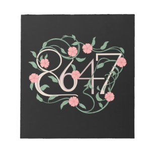 Bloc-note Floral Subtle Anti Trump 8647 86 47 Boho