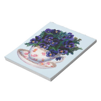 Bloc-note Floral Teacup Classic Illustration Vintage
