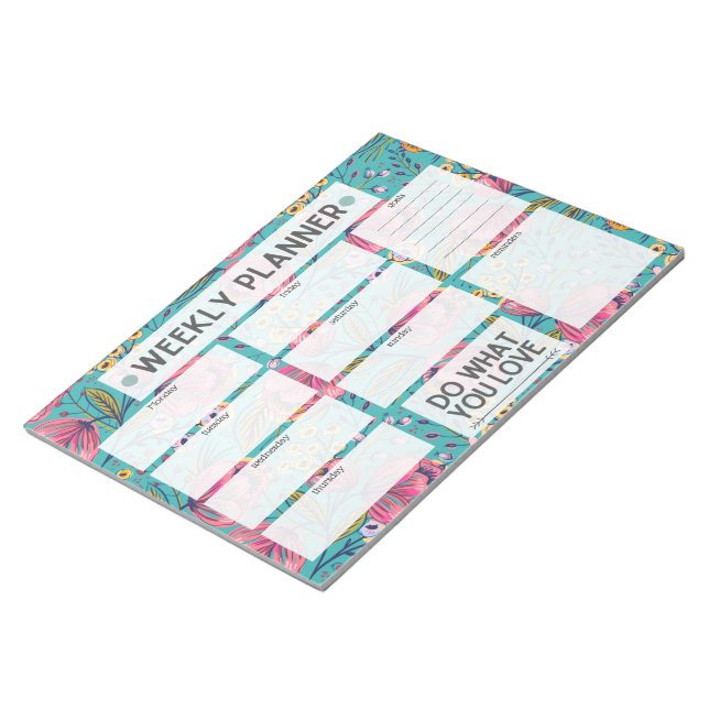 Bloc-note Floral Weekly Planner (Incliné)