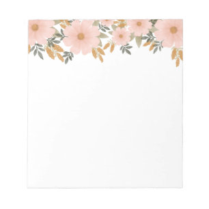 Bloc-note Florales de automne rose