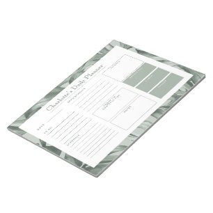 Bloc-note Foliage Tropical Custom Daily Desk Planner