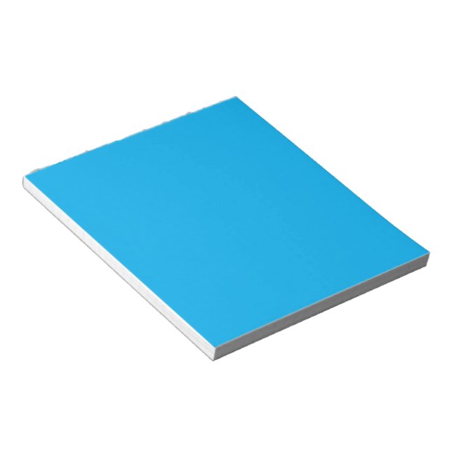 Bloc-note Fond Bleu Cyan Uni (Incliné)