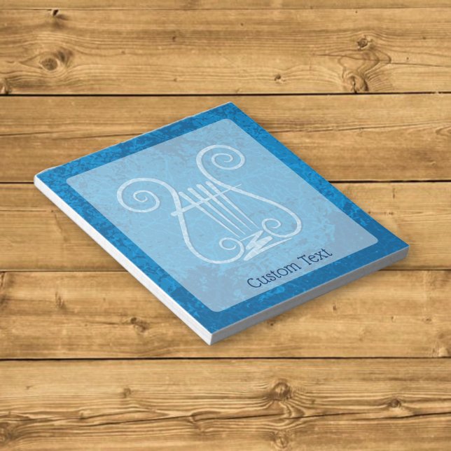 Bloc-note Fond de Lyre Bleue (Créateur téléchargé)