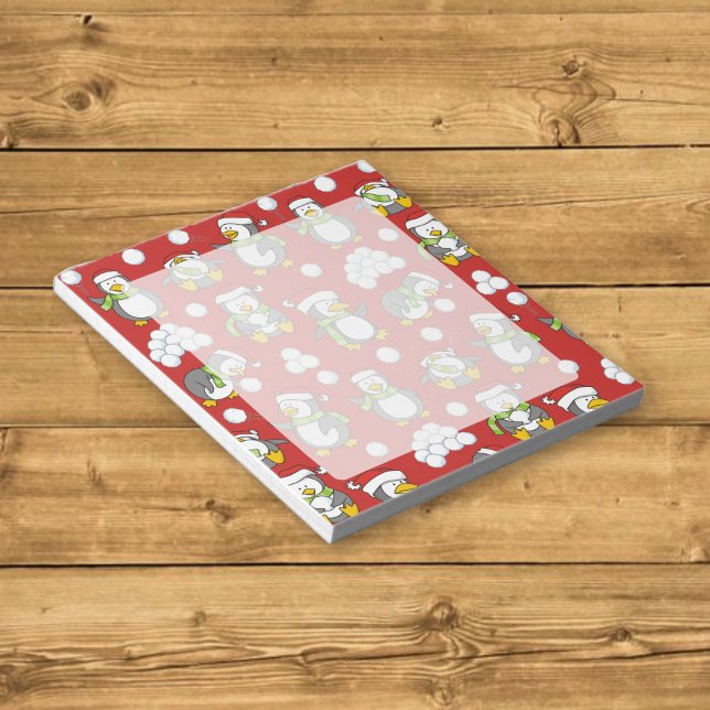 Bloc-note Fond de manchots de Noël (Créateur téléchargé)