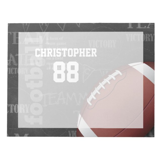 Bloc-note Football américain Personalized Chalkboard (Devant)