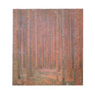 Bloc-note Forêt de sapins de Gustav Klimt Tannenwald Arbres 