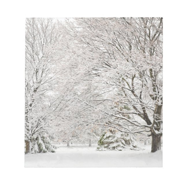 Bloc-note Forêt hivernale neige (Devant)