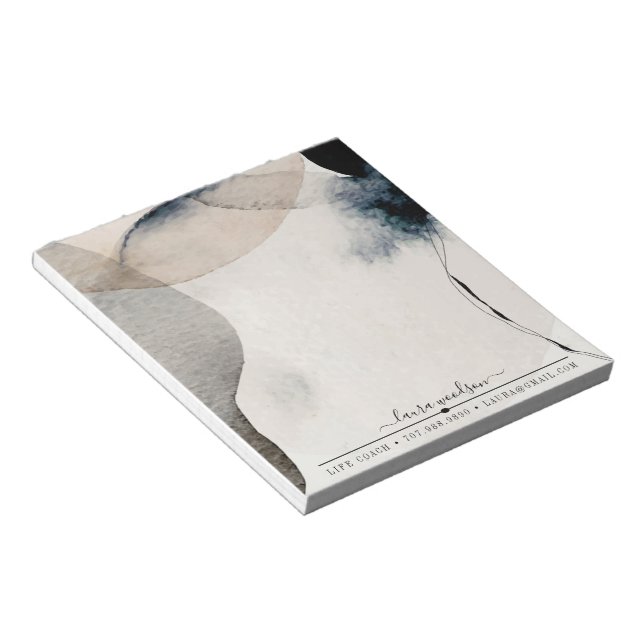 Bloc-note Formes d'aquarelle Terre Abstraite Entraîneur de v (Incliné)