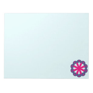 Bloc-note Formes florales violettes et roses 