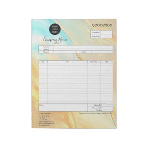 Bloc-note Formulaire de soumission professionnelle, facture,