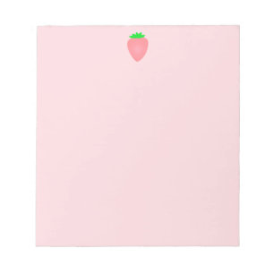 Bloc-note Fraise Baby shower rose mignonne fille personnalis