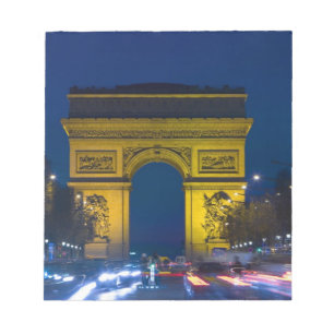 Bloc-note France, Paris. L'Arc de Triomphe et les