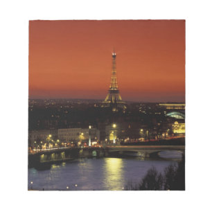 Bloc-note France, Paris Vue du coucher de soleil sur la Tour