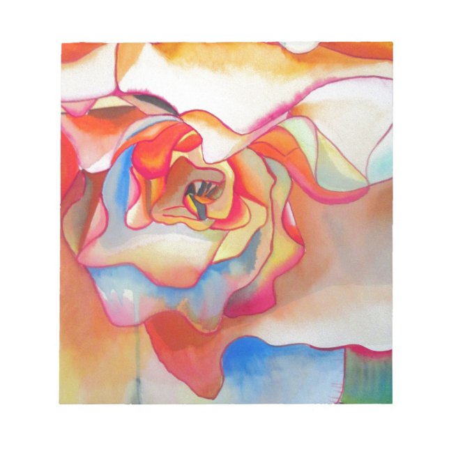 Bloc-note Fred martin begonia aquarelle (Devant)