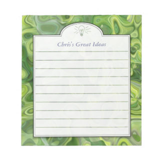 Bloc-note Fresque Green Abstrait Art Custom Idea List